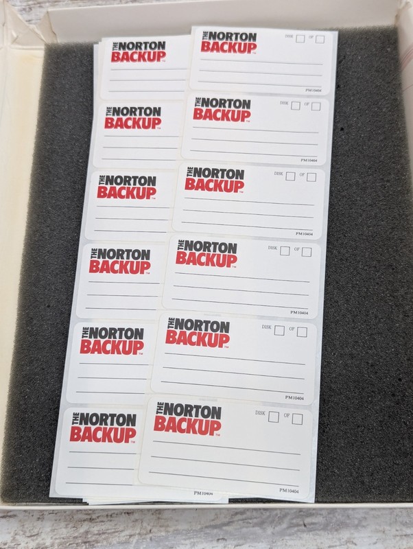 The Norton Backup 5.25" Floppy Discs IBM 1989 PC Computer Program Software gallery