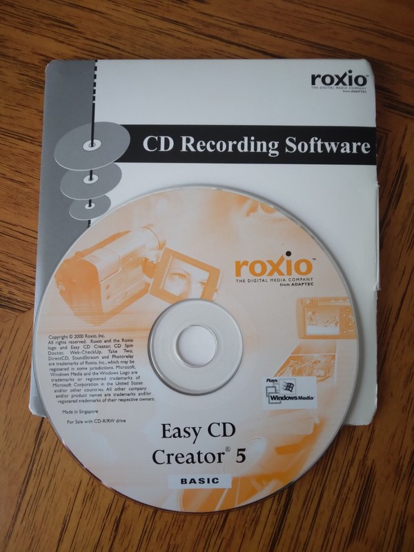 Roxio Easy CD Creator V.5.1 Basic Edition – Windows XP