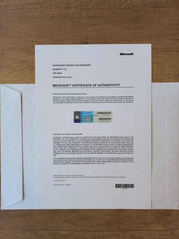 SharePoint Server 2019 Standard Edition 64 Bit with Unlimited User CAL 76P-02031 gallery