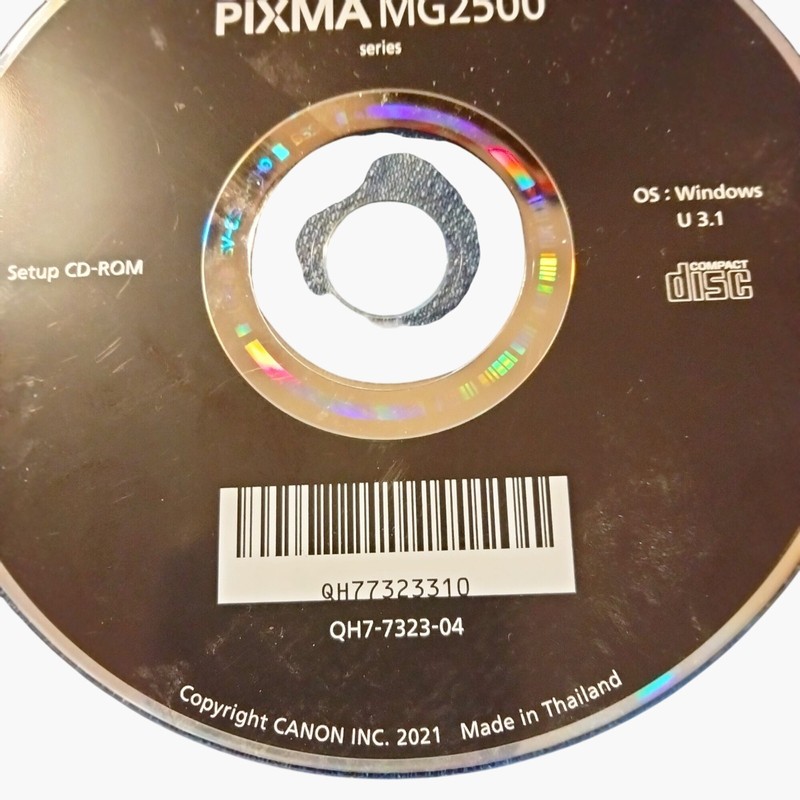 Canon Pixma MG2500 Series Setup CD-ROM For Windows OS Compact Disc gallery