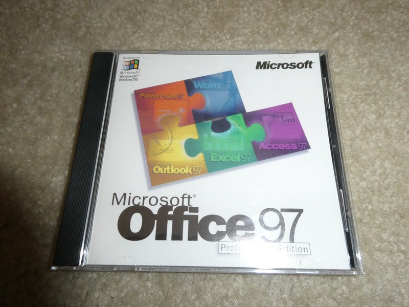 Microsoft Office 97 Professional Edition PC CD with Key