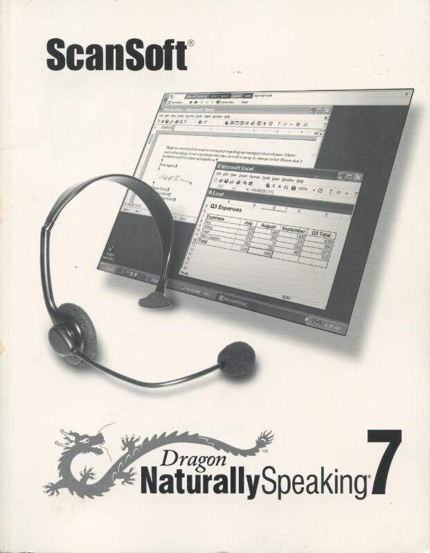 Dragon Naturally Speaking 7 Essentials w/ Manual PC CD speech recognition OCR!