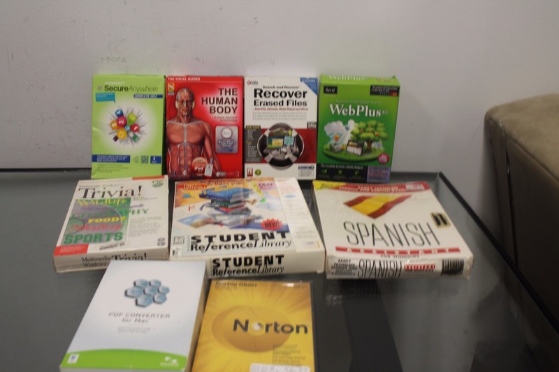 Lot Of 9 Older Various Windows Norton Recovery Eased Secured Anywhere Web Plus