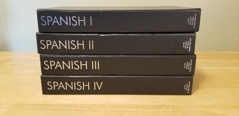 Pimsleur Approach Gold Edition Spanish Levels 1-4 I, II, III, IV (64 audio CDs)