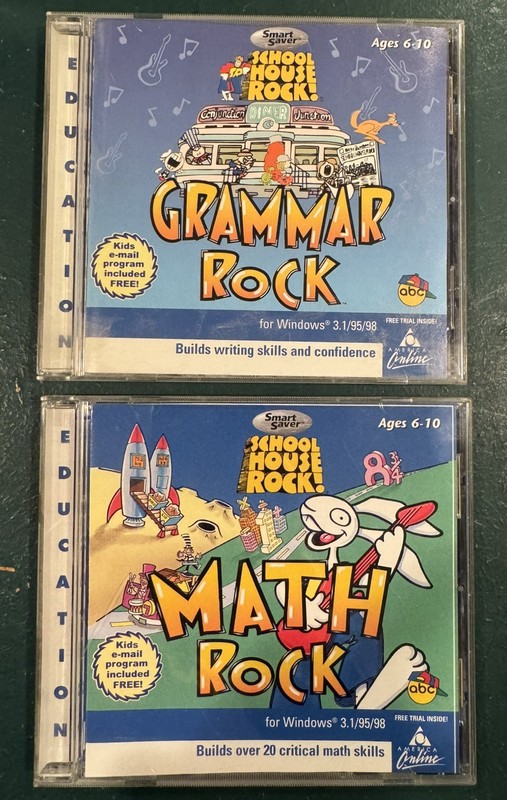 School House Rock! - Grammar Rock and Math Rock CD-ROMs