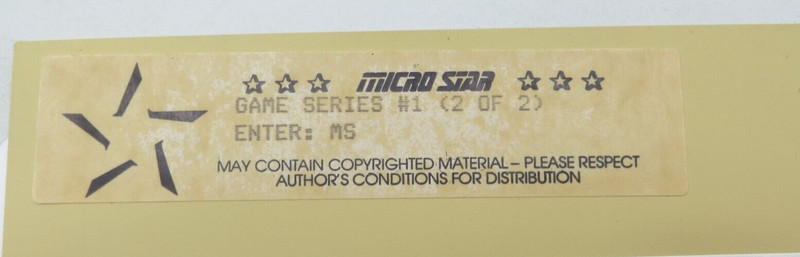 Micro Star Game Series #1 5.25" Floppy Disks vintage computer game discs gallery