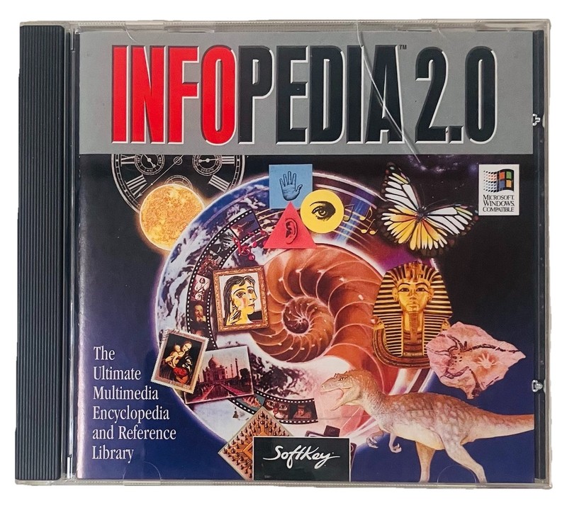 Infopedia 2.0 CD-ROM 1996 SoftKey Windows 95 Multimedia Encyclopedia
