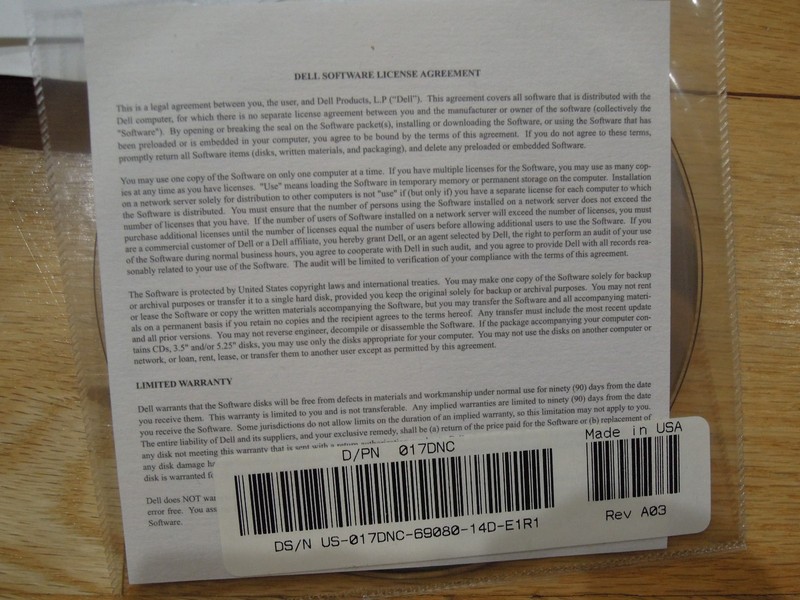 For Reinstalling Dell Inspiron 8000 System Software CD Backup 30KYV gallery