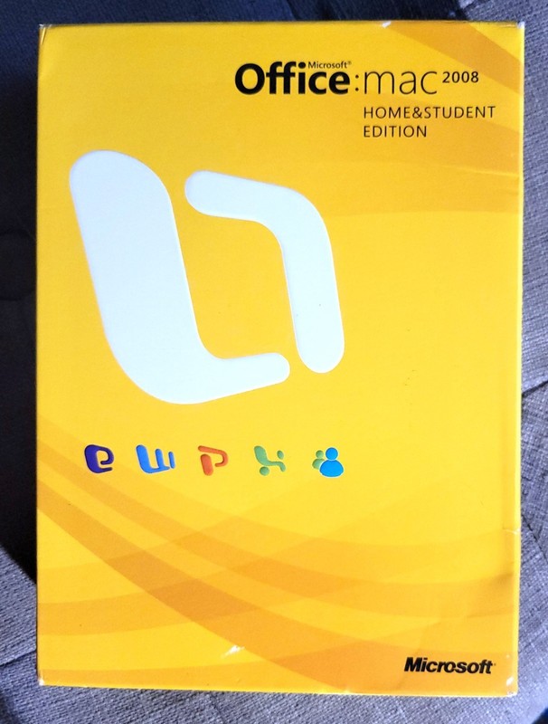Microsoft Office Mac 2008 Home & Student Edition w/ 3 Product Keys in box