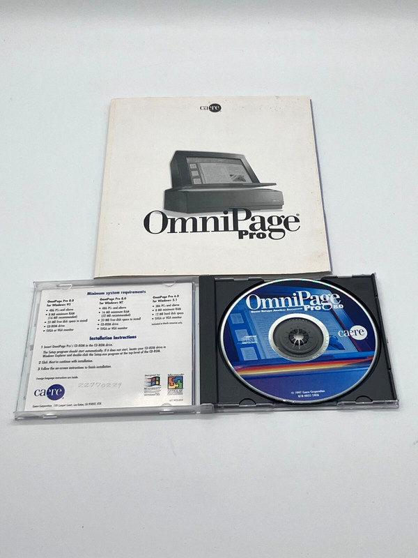 OmniPage Pro 8.0 CD-ROM for Windows User Manual gallery