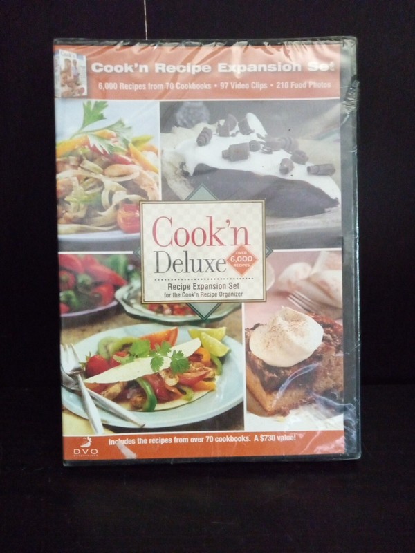 Cook’n Deluxe Expansion Set PC CD learn cooking recipes food organize menus #205