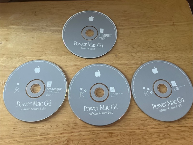 Vintage Power Mac G4 OS 9.1, 10.0.3 Restore Install CDs OEM