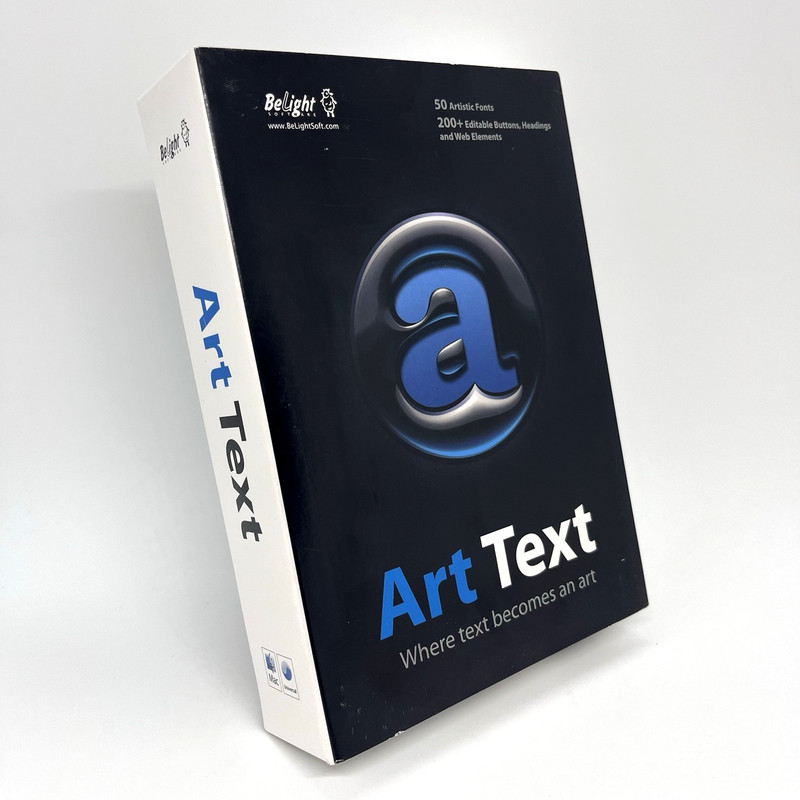 Art Text by BeLight Mac Graphic Design Software Big Box + CD Key