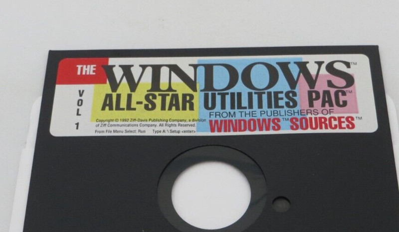 5.25" Floppy Disks The Windows All-Star Utilities Pack VOL 1 & 2 computer discs gallery