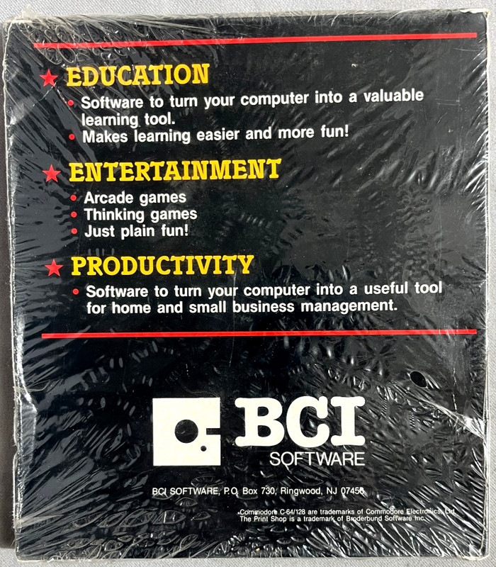 NIB! Plaque Man Commodore64/128|Atari48K flippy disk BCI Software 1985 gallery
