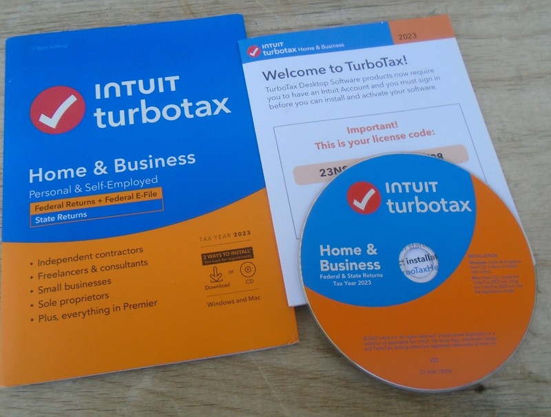 TurboTax 2023 Home and Business Federal Return & State Disc