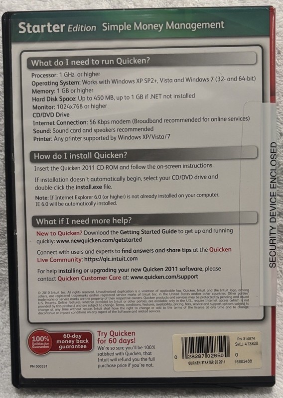 Quicken 2011 Starter Edition: Simple Money Mgt Software Win 7, XP SP2+, & Vista. gallery