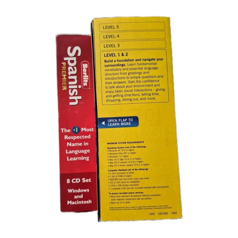 Learn Spanish with Rosetta Stone AND Berlitz Learning System FREE SHIPPING gallery