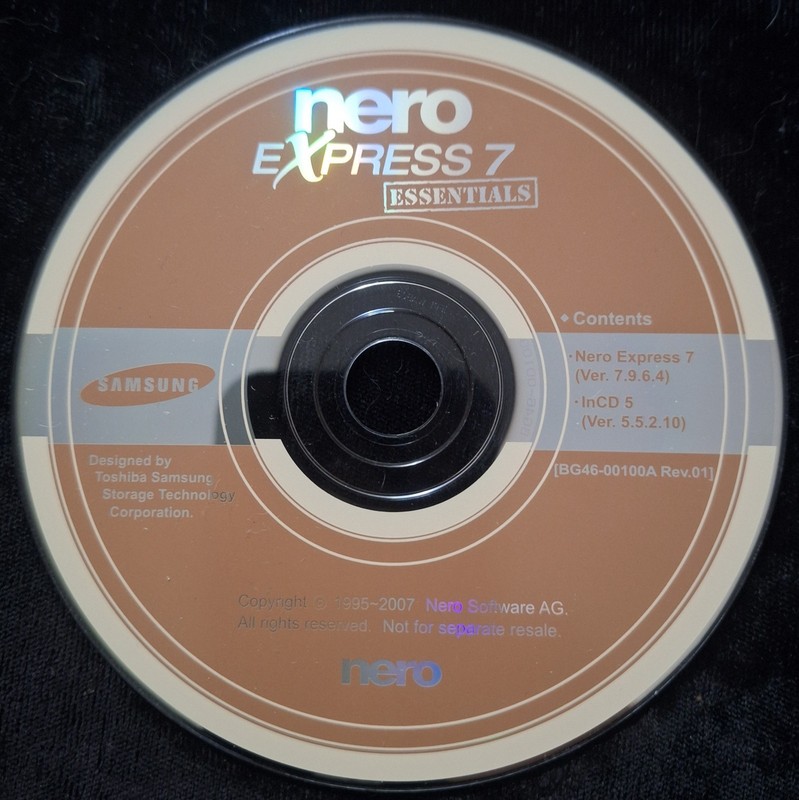 ⭐️ Samsung NERO EXPRESS ESSENTIALS 7.9.6.4 PC Software Disc 1995-2007