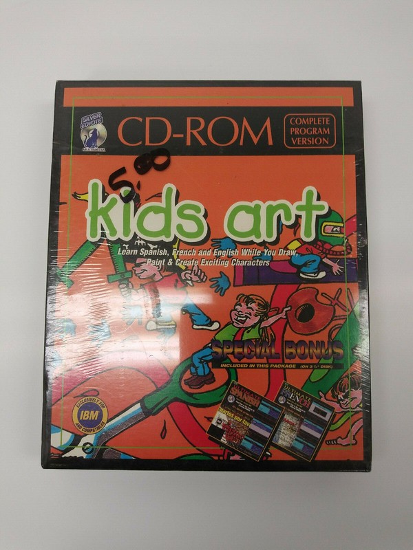 Kids Art CD-rom Sealed Game MS-dos 3.1 or higher . 3.5 Disks