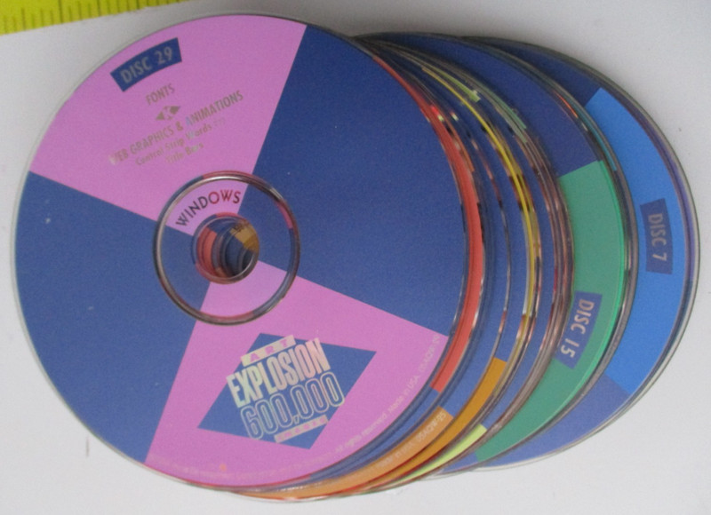 ART EXPLOSION 600,000 Images Nova Clip Art 25 Discs (Set not complete)