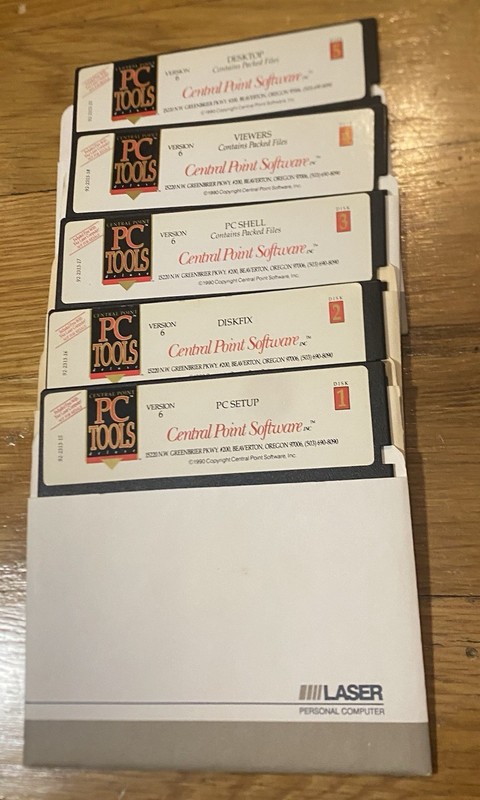 Central Point PC Tools Deluxe Version 6 for DOS (5) Floppy 5.25″ Disks