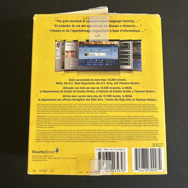 Rosetta Stone Spanish (Latin America) Ver. 4 Level 1-4 Español No Headphones EUC gallery