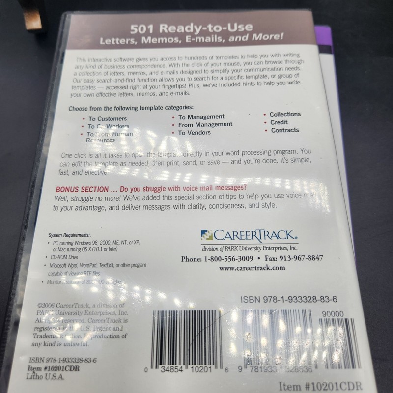 501 Ready To Use Letters, Memos, E- Mails & More CD ROM gallery