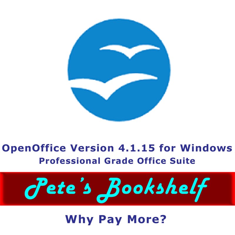 OpenOffice – Version 4.1.15 for Windows on USB – Word Proc/Spreadsheet/Database