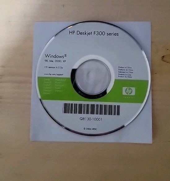 HP Deskjet F300 Series Install Disk Driver, Windows 98SE, Me, 2000, XP Mac OS X