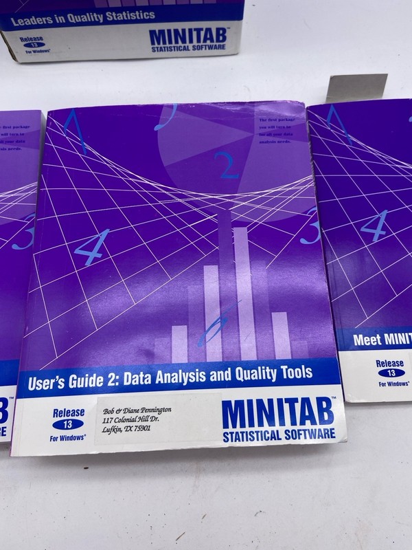 Statistical Software - Minitab 13 BOOKS MANUALS ONLY NO DISCS gallery