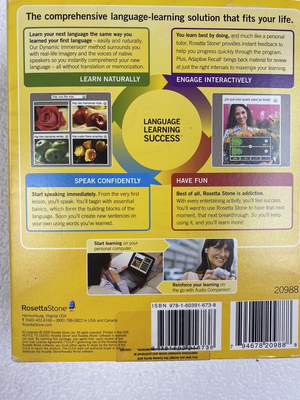 ROSETTA STONE ESPANOL Level 1, 2 & 3 Spanish Interactive Software CD's Ver.3 gallery