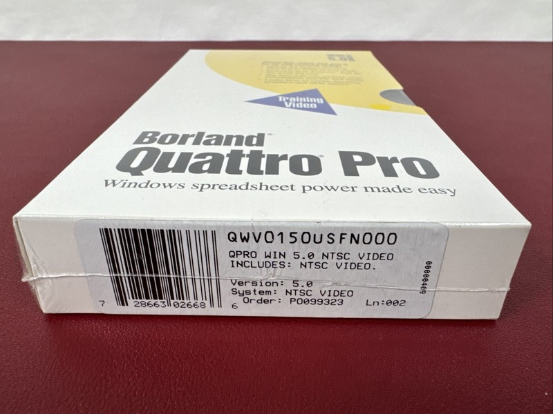 Borland Quattro Pro Training Video for Windows, Version 5.0 VHS, New Sealed gallery