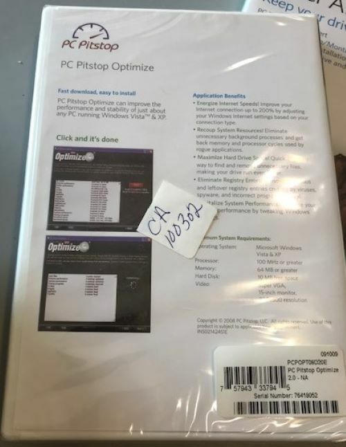 PC Pitstop Optimize, Driver Alert, Disk MD - New Factory Sealed discs gallery