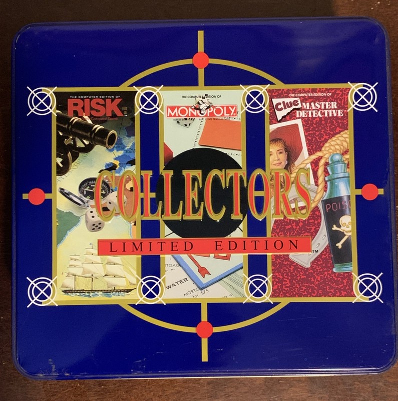 Risk, Monopoly, Clue Collectors Limited Edition Tin 5.25” Floppy IBM Tandy 1990