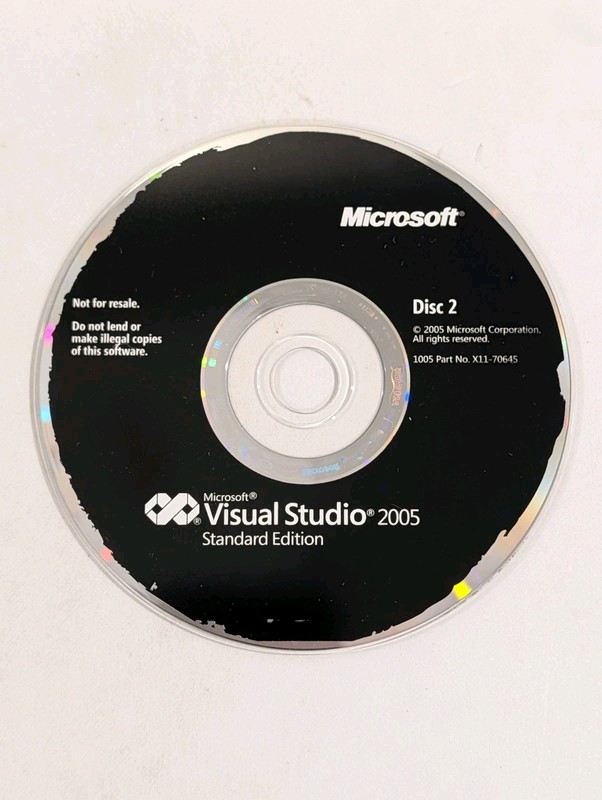 Microsoft Visual Studio 2005 Standard Edition CD | 2 Discs | Discs Only, No Key gallery