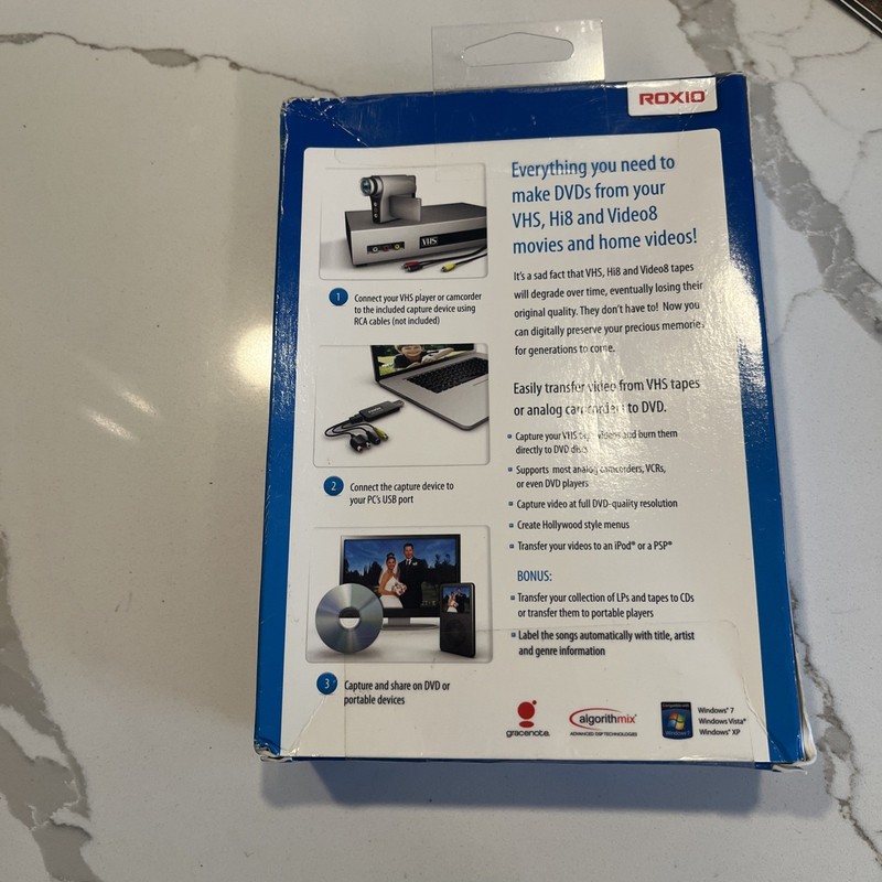 Roxio Easy VHS to DVD - Transfer Video Tape to PC or DVD - Windows 7 Vista XP gallery