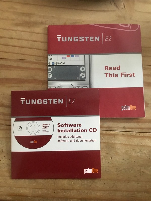 Tungsten E2 Software Installation CD PalmOne 2004 + Instructions & Sticker