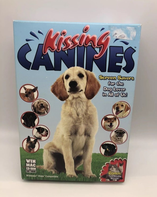 Kissing CANINES Screen Savers W/BONUS! CD-ROM