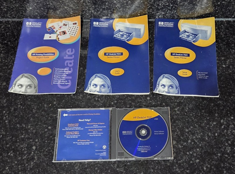 HP Deskjet 712C Printer Drivers CD-Rom Sotware Hewlett Packard V 10.3 gallery