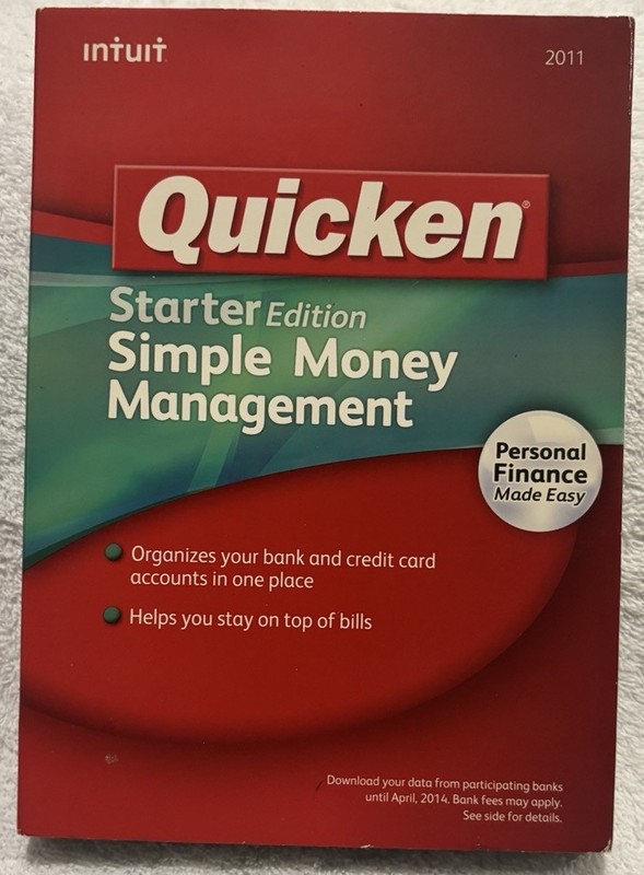 Quicken 2011 Starter Edition: Simple Money Mgt Software Win 7, XP SP2+, & Vista.