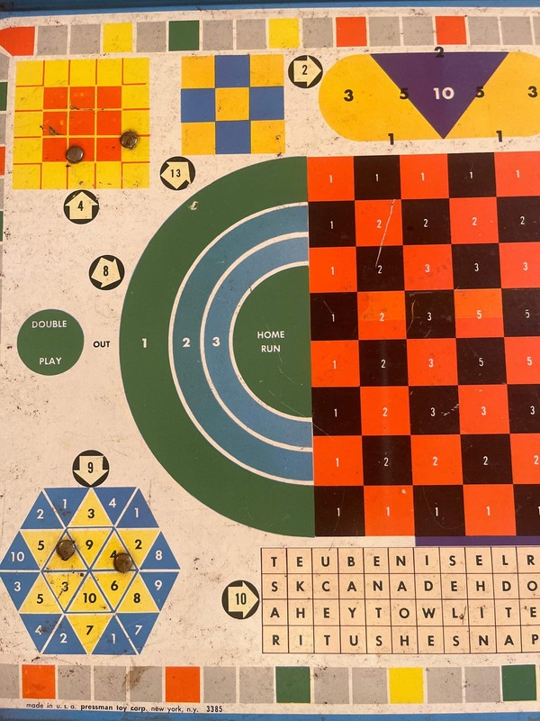 Vintage Metal Lap Serving Tray Game Pressman Toy Co. gallery