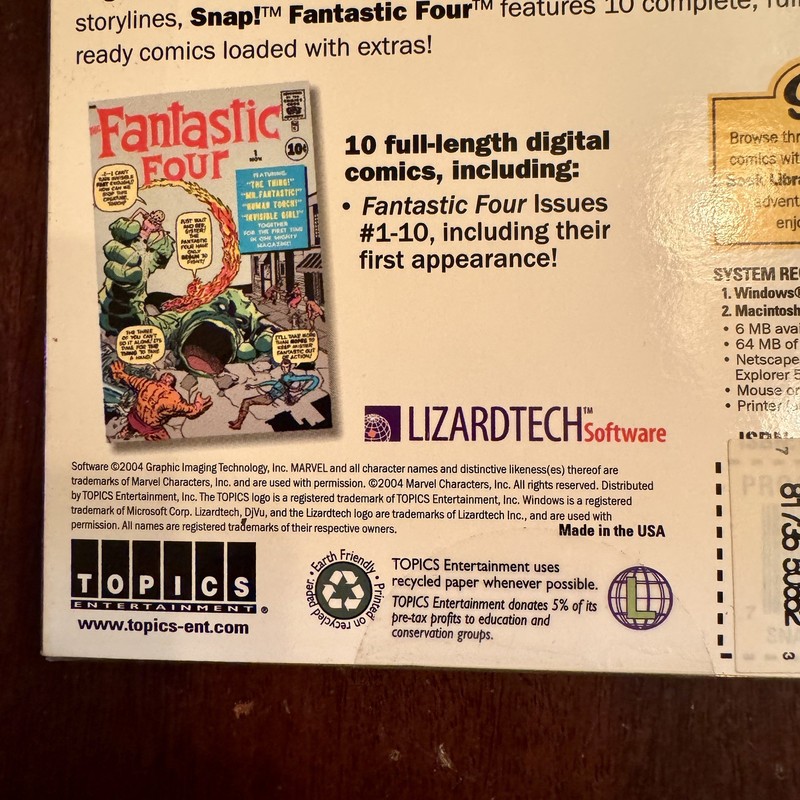 Fantastic Four Snap!: PC CD-ROM Comic Book Library First 10 Issues Brand New gallery