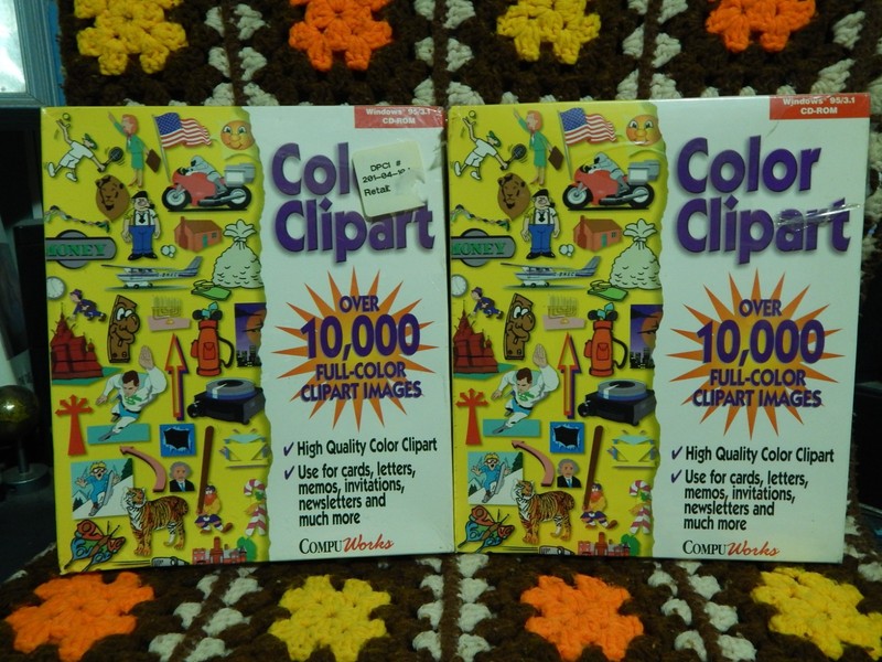 '90s Computer Software (LOT of 4) Microsoft Greetings Workshop + Color Clipart + gallery
