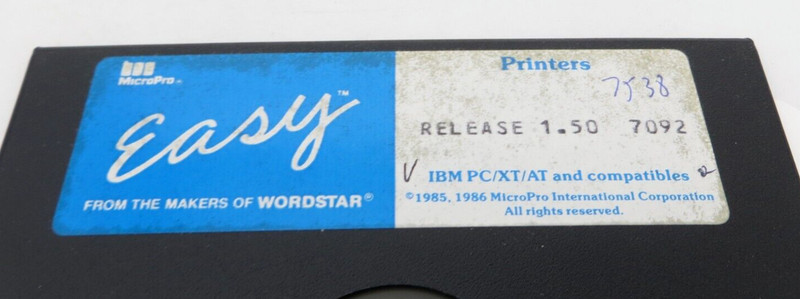 EASY Release 1.50 5.25" Floppy Disk IBM/PC/XT/AT Computer Software vtg gallery