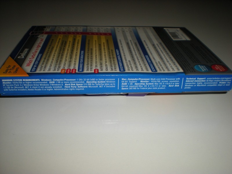 Turbotax 2013 Deluxe. Federal & State + Federal E-file. Ugly new sealed box. gallery