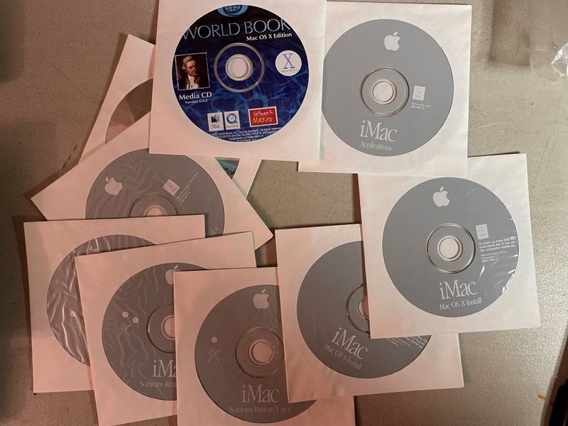 Apple/Mac – OS9/OSX/iMacG3 install restore disks+Parts NonProfit EDU ORG