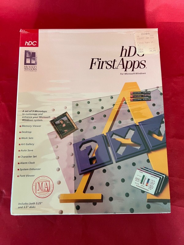 Lot of 3 hDC Microsoft Windows MicroApps: FirstApps/Window Express/FileApps 1M gallery