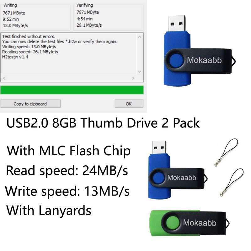 USB 8GB Thumb Drive 2 Pack USB2.0 Flash Drive 8GB Bulk Pack USB Flash Drive 2... gallery