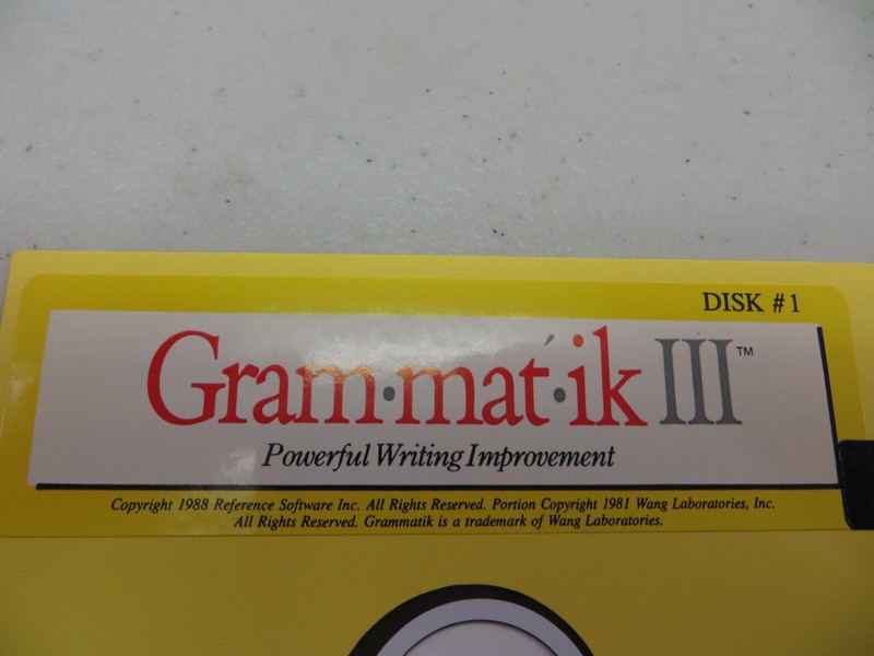 Gram-mat-ik III Computer Software 3.5" and 5.25" floppy disks IBM vtg discs gallery